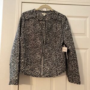 Tribal Jeans Black And White‎ Woman's Jacket Size Medium